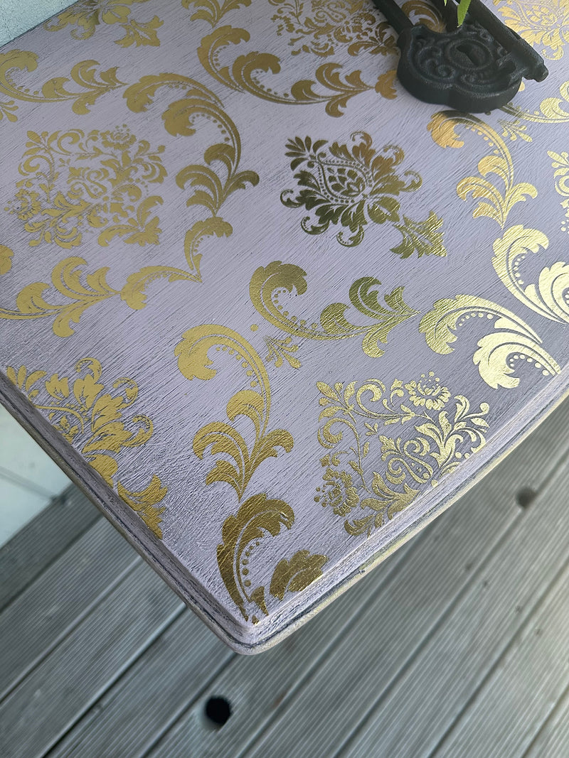 Aged French Glam Side table - Alexis Pink and Gold