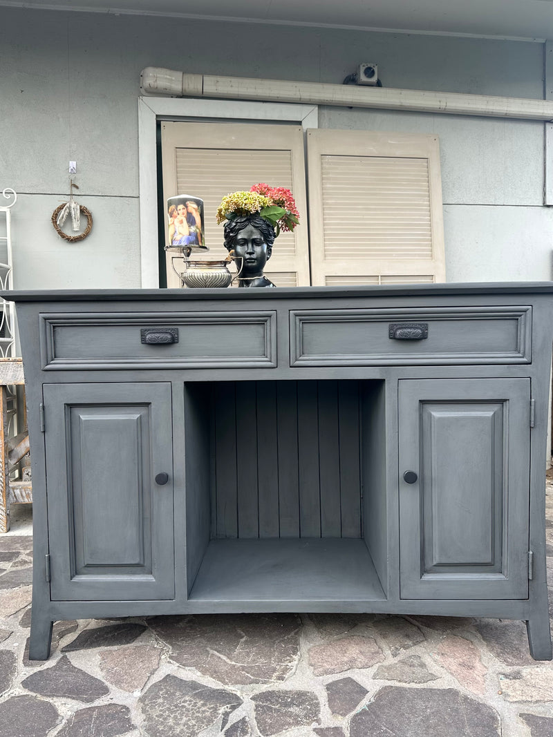 Moody Sideboard in Clubhouse Grey & Carbon Black