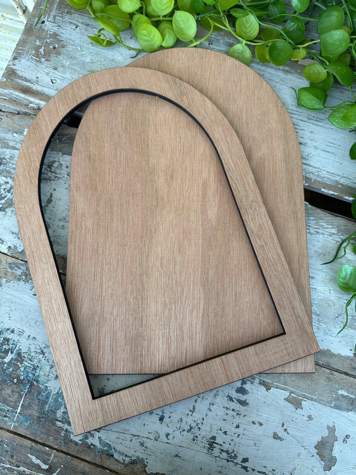 Arch with overlay Frame 2 piece set Blank PLY shape 30cm
