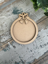 Classic Bow 2 piece set Blank MDF shape