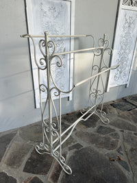 Metal Filigree Towel Rail Aged Cream COLLECT ONLY