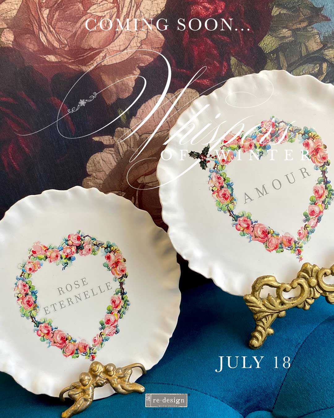 H2O transfer Nostalgic Blooms 2 sheets Redesign with Prima