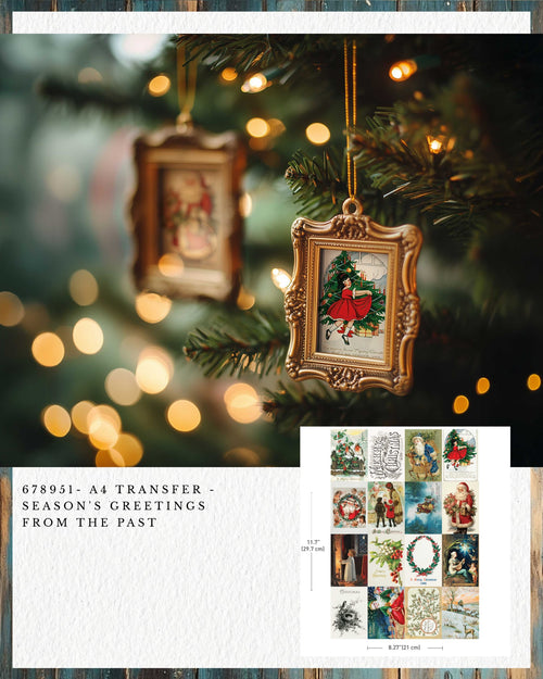 Redesign with Prima transfer A4 Season's Greetings from the Past