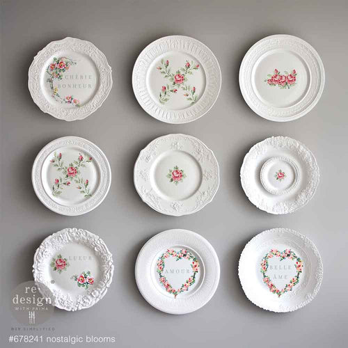 H2O transfer Nostalgic Blooms 2 sheets Redesign with Prima