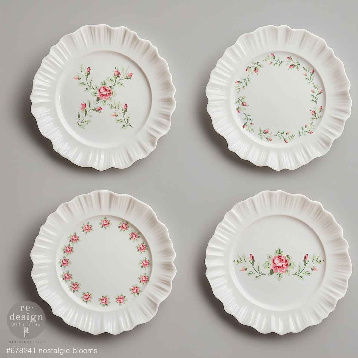 H2O transfer Nostalgic Blooms 2 sheets Redesign with Prima