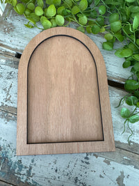 Arch with overlay Frame 2 piece set Blank PLY shape 30cm