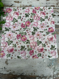 Old Fashioned Rose Stems on stone Napkin for Decoupage