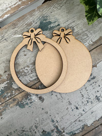 Classic Bow 2 piece set Blank MDF shape