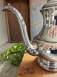 Coffee Pot tall and ornate silver plate oneida