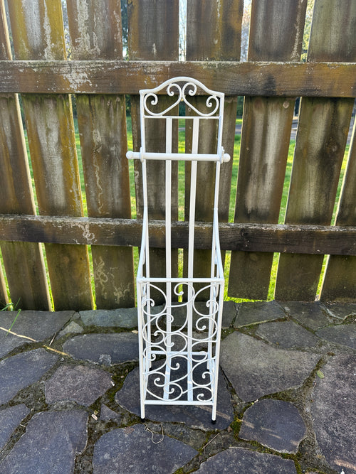 White Filigree Toilet Roll Holder Collect only