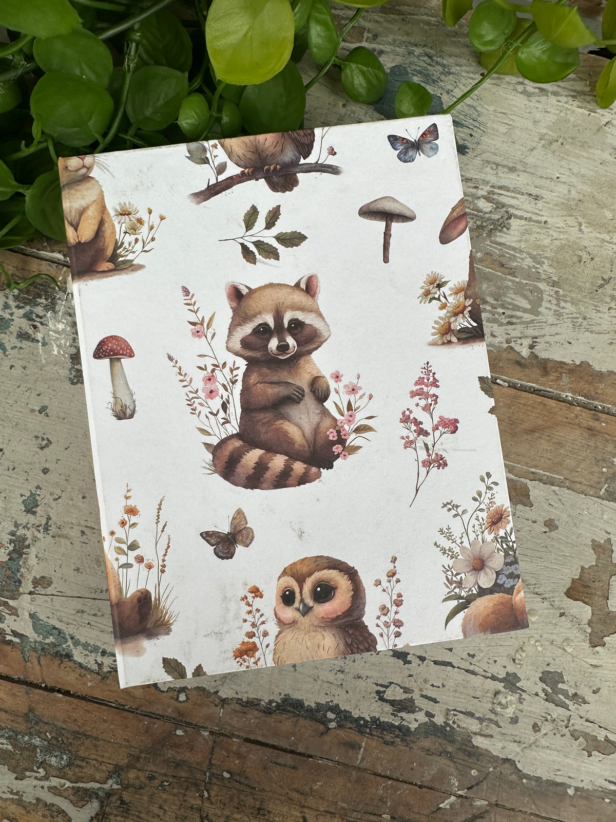 Jotter Pad Forest Animals white