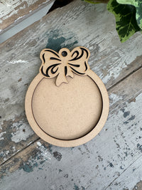 Detailed Bow 2 piece set Blank MDF shape