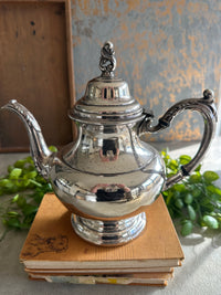 Tea Pot ornate silver plate