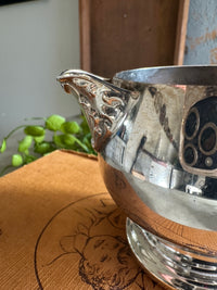 Milk jug ornate silver plate
