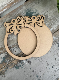 Detailed Bow 2 piece set Blank MDF shape