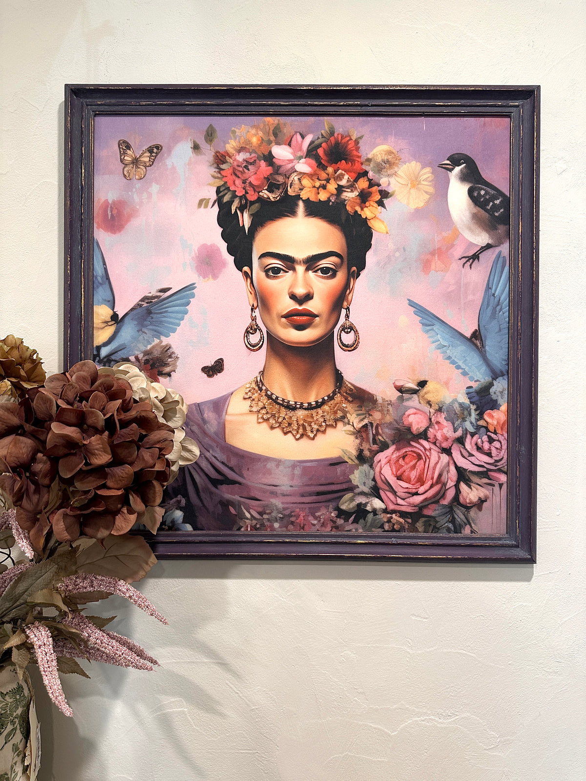 Purple Frida Framed Artwork