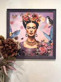 Purple Frida Framed Artwork