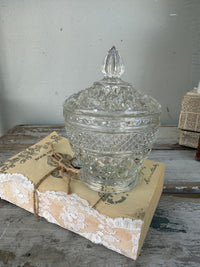 Glass bowl  with lid