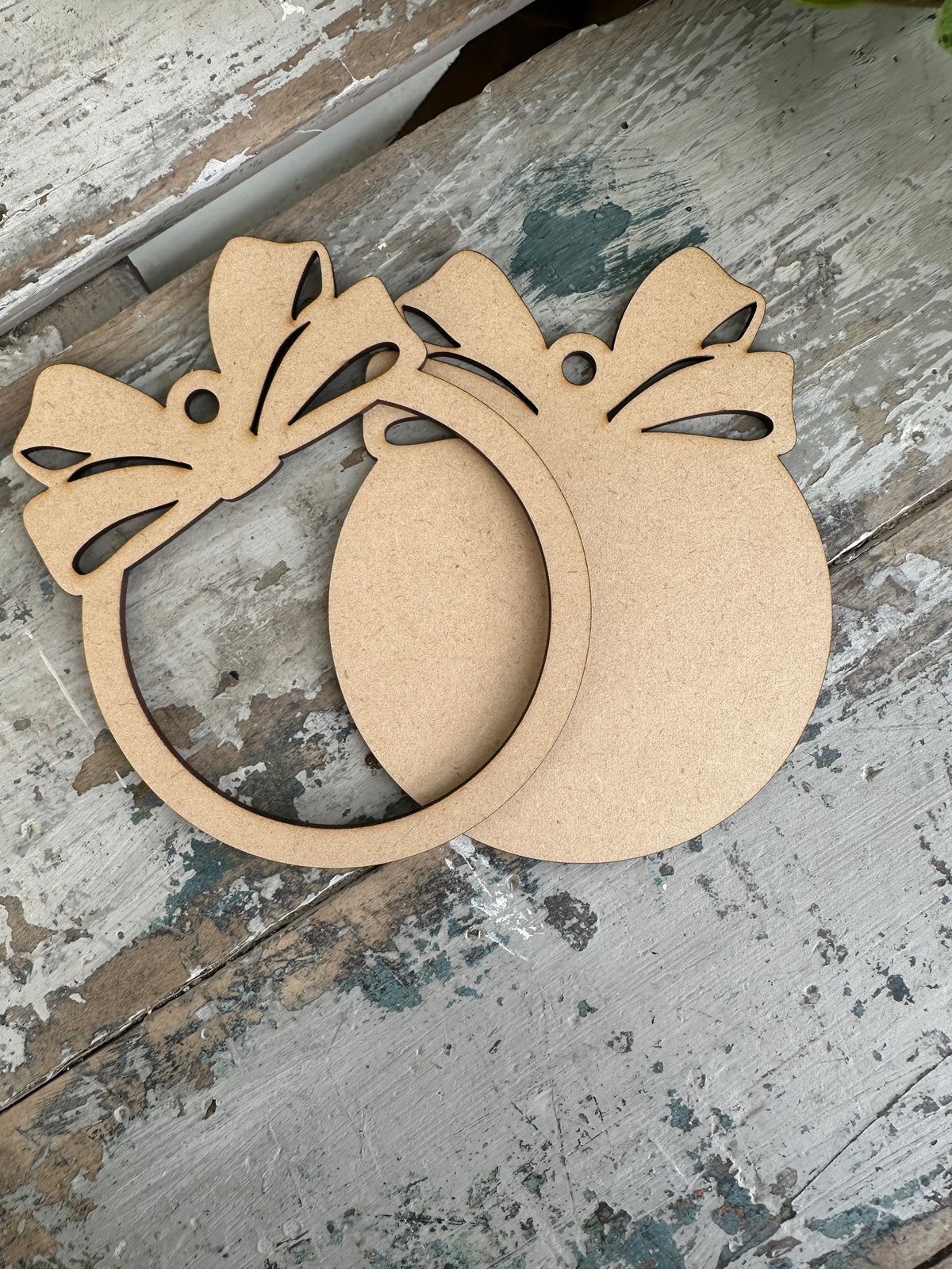 Large Bow 2 piece set Blank MDF shape