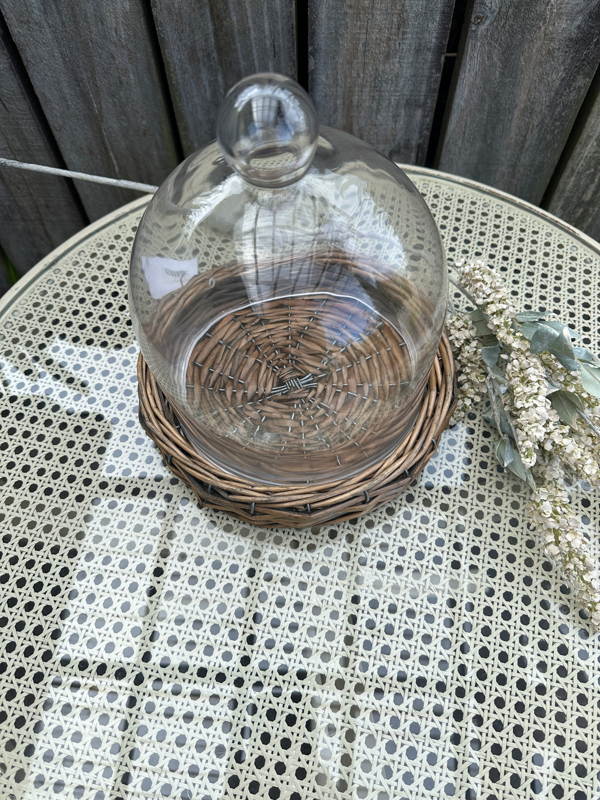 Riviera Cloche Dome on Base Large by French Country Collections