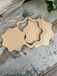 Modern Star 3 piece set Blank MDF shape