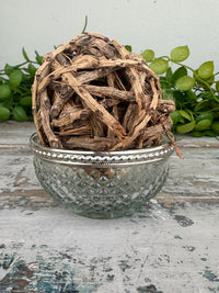 Glass bowl  with silver edging