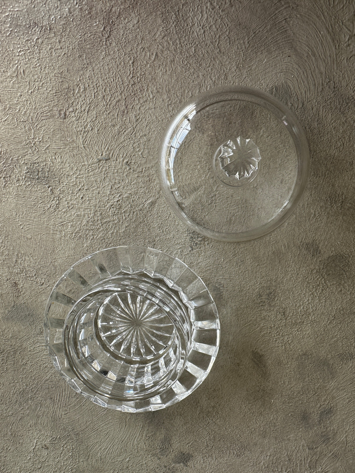 Mini glass cloche top and base