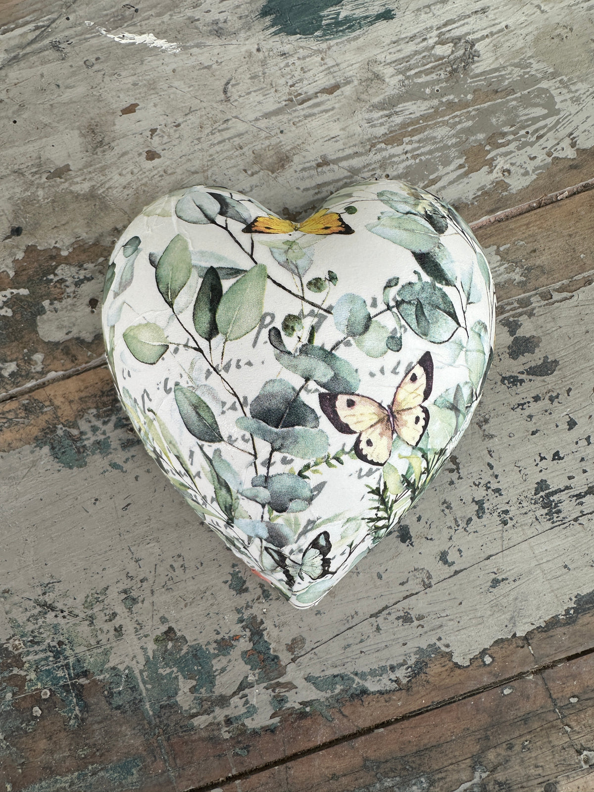 Butterfly Fields Ceramic Heart