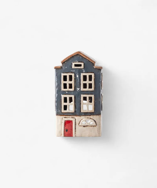 French Country Alsace Tea Light House Nordic Navy YA0056