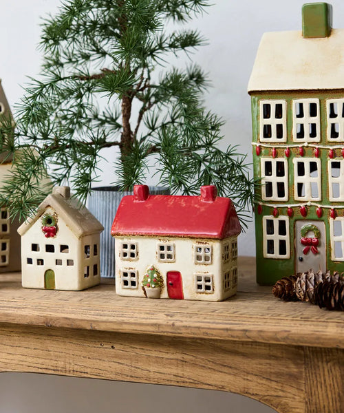 French Country Alsace Tea Light Villa Christmas Stone YA0062