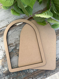 Arch with overlay Frame 2 piece set Blank MDF shape 26cm