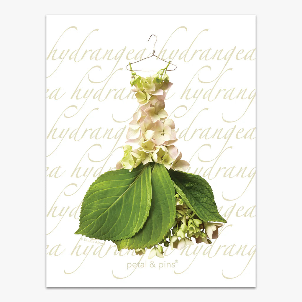 Pure Linen Tea towel Cream Hydrangea