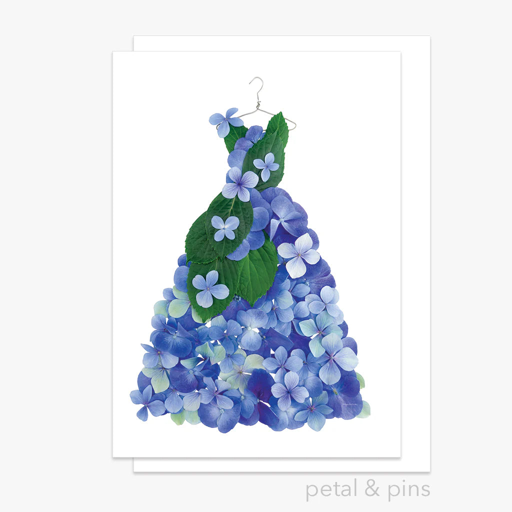 Greeting Card Cream Hydrangea Gown