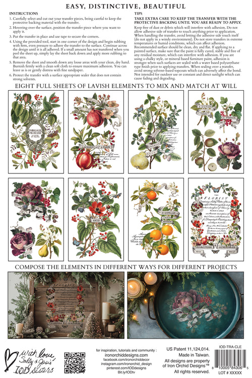 Clementine IOD Transfer 8 sheets