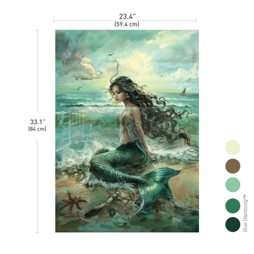 Mystic Waves Mermaid A1 Fiber Paper 1 sheet