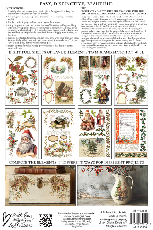 Santa's Hollow IOD Transfer 8 sheets