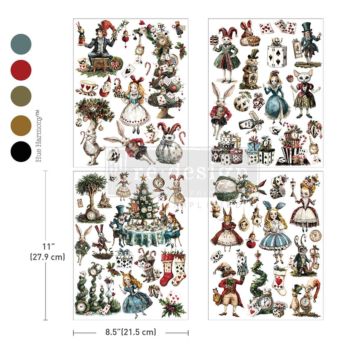 Redesign with Prima transfer middy Whimsical Holiday Dreams 4 sheet