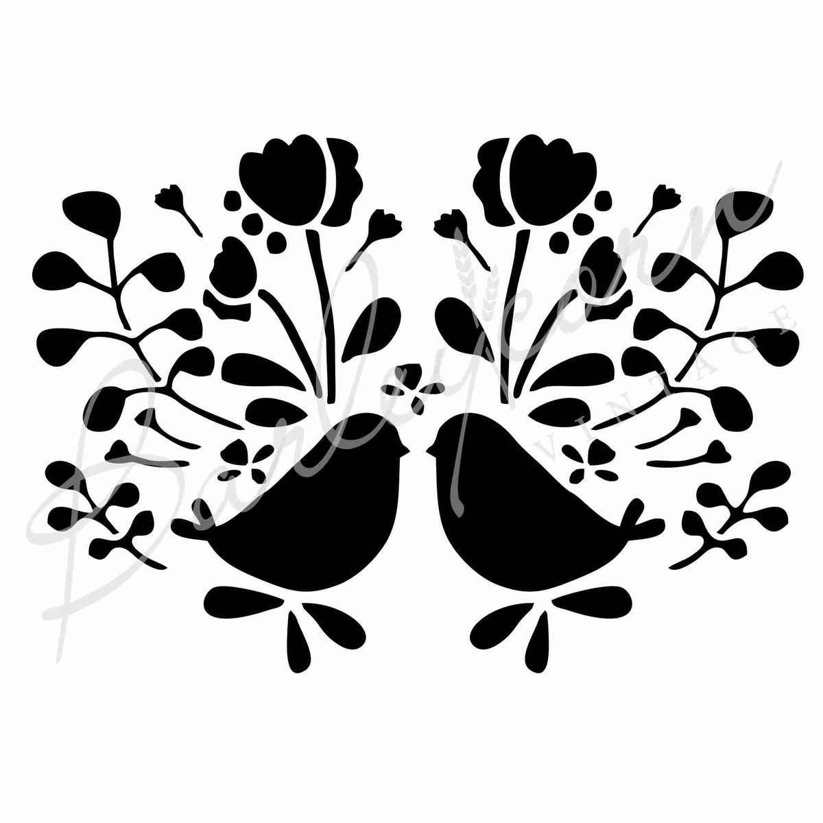 Nordic Birds Stencil | Paint Me Vintage