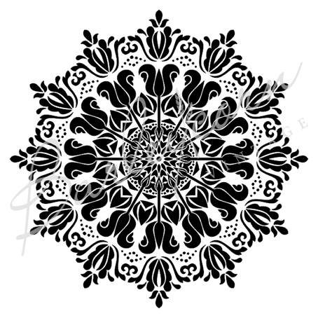 Mandala Tulip Vintage Stencil Extra Large | Paint Me Vintage