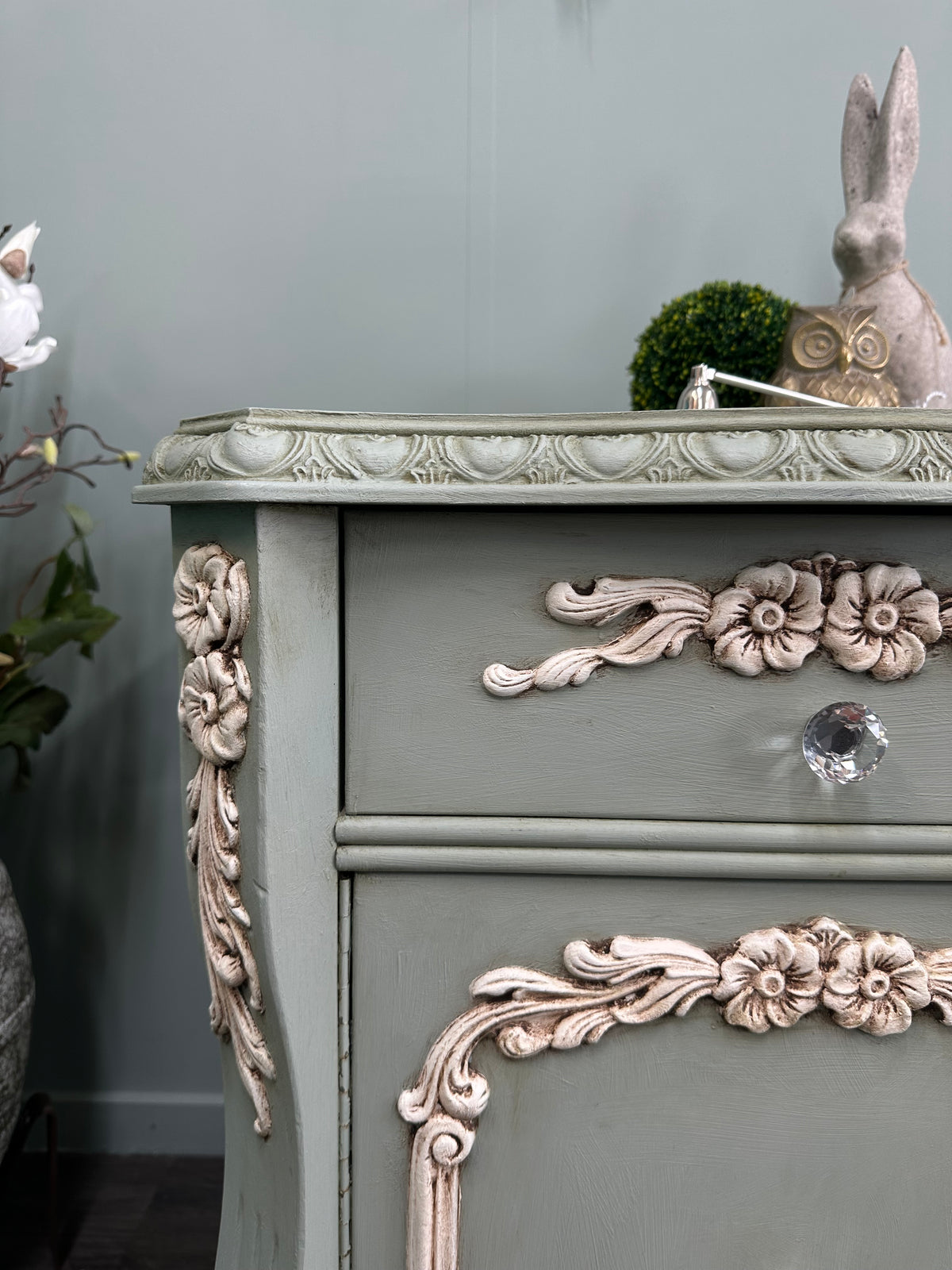 Classic French Duck egg  Set of two Bedside Tables