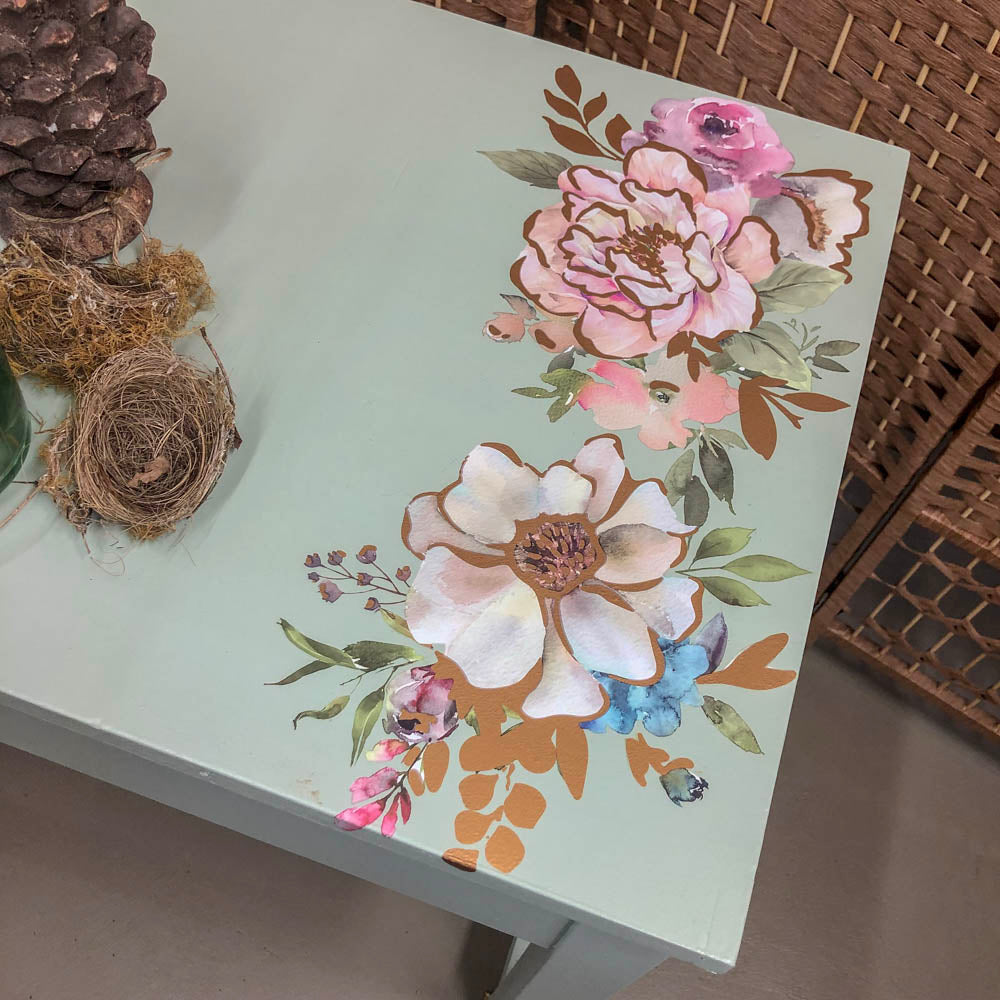 Dusty Miller Sunset Hall Table with drawer | Paint Me Vintage