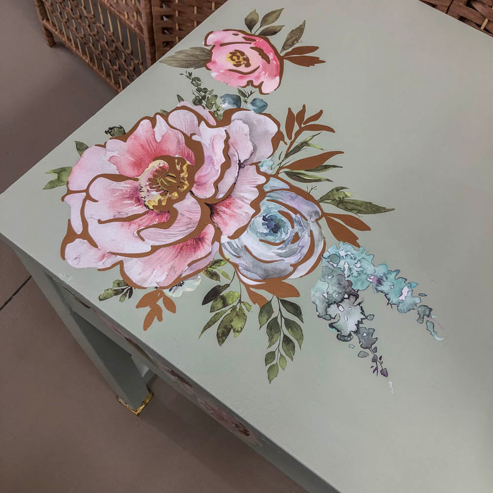 Dusty Miller Sunset Hall Table with drawer | Paint Me Vintage