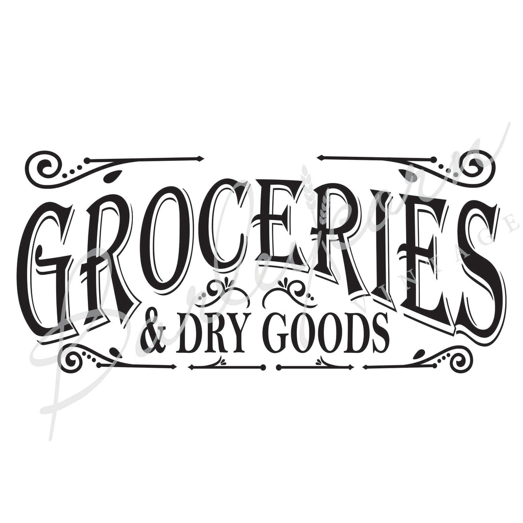 Groceries & Dry Goods XL Stencil