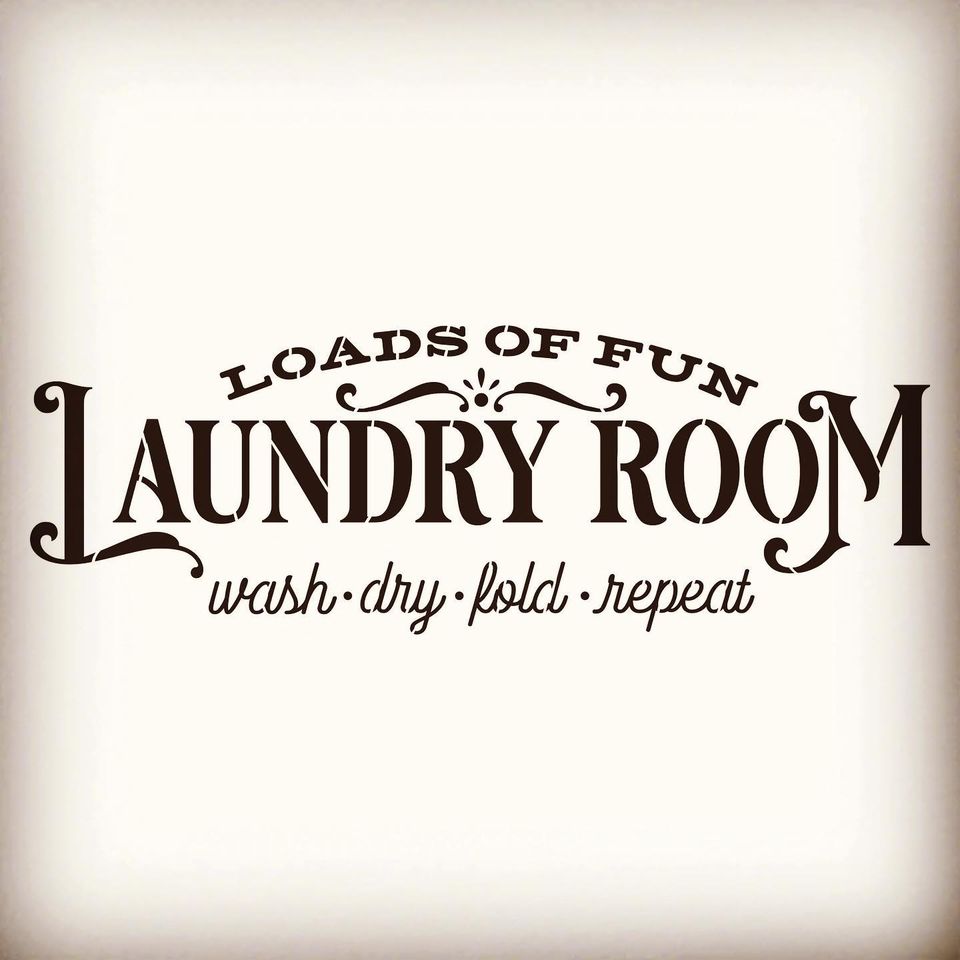 Laundry Room XLarge Stencil