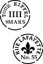 Two Vintage Stamps Stencil | Paint Me Vintage