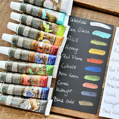 Metallic products AND GILDING WAX for highlights and bling.