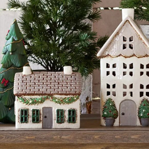 TEA LIGHT FRENCH COUNTRY CERAMIC VILLAGE