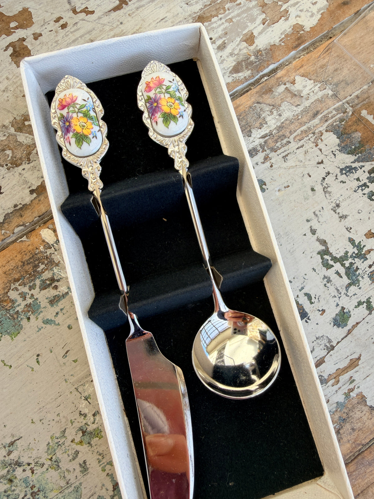 Jam Spoon & Butter Knife Floral