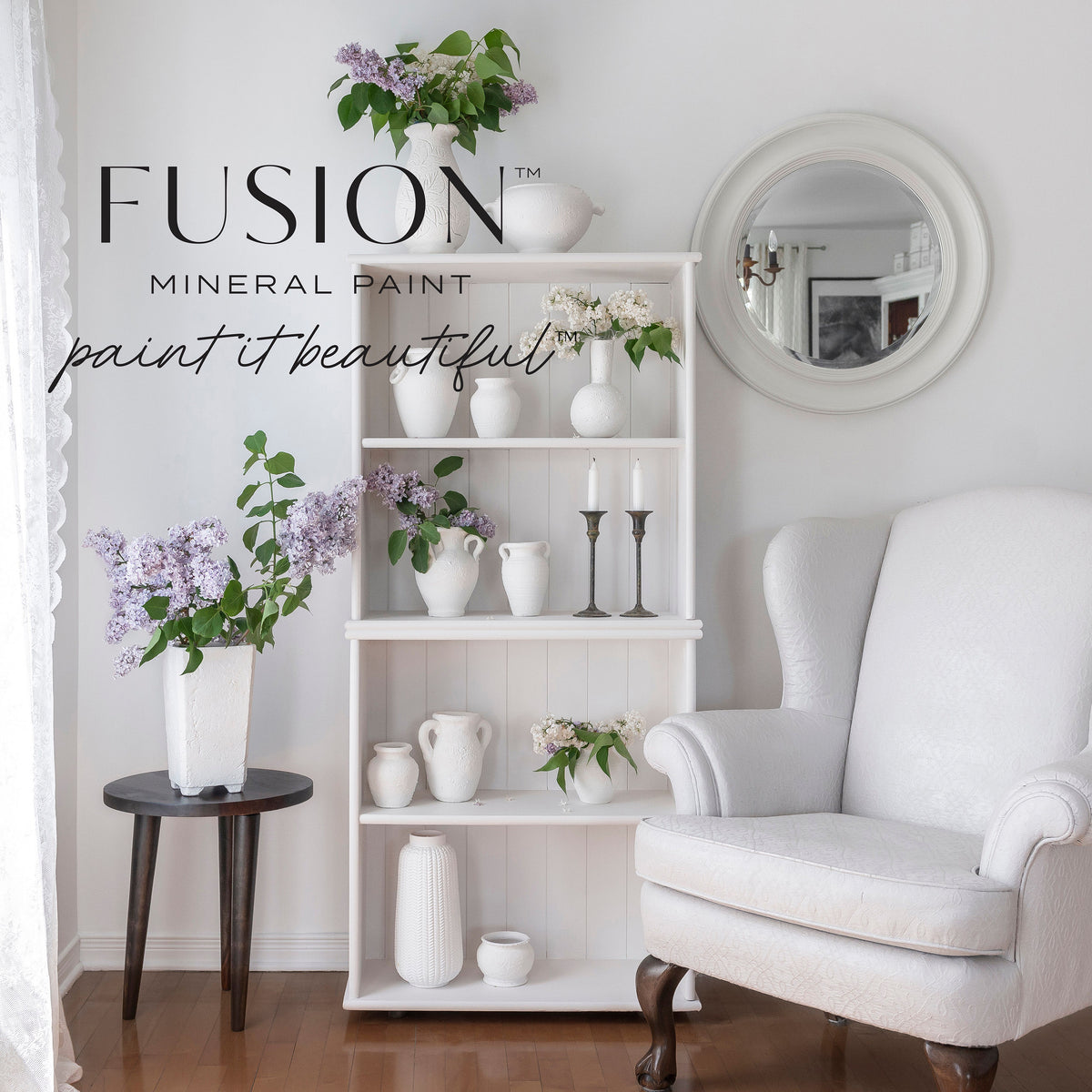 Victorian Lace Fusion Mineral Paint white paint for furniture