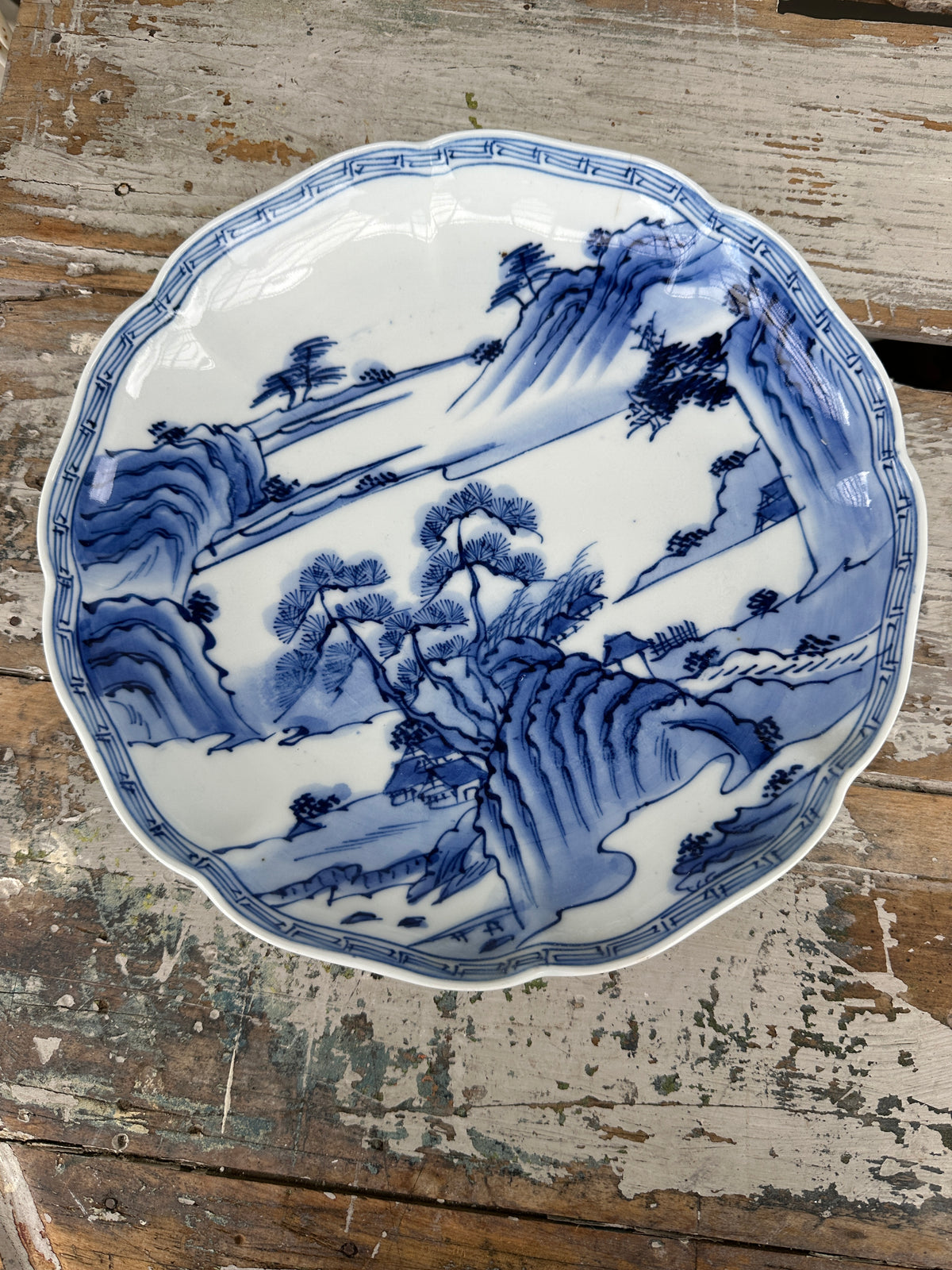 Blue & White Chinoiserie Plate